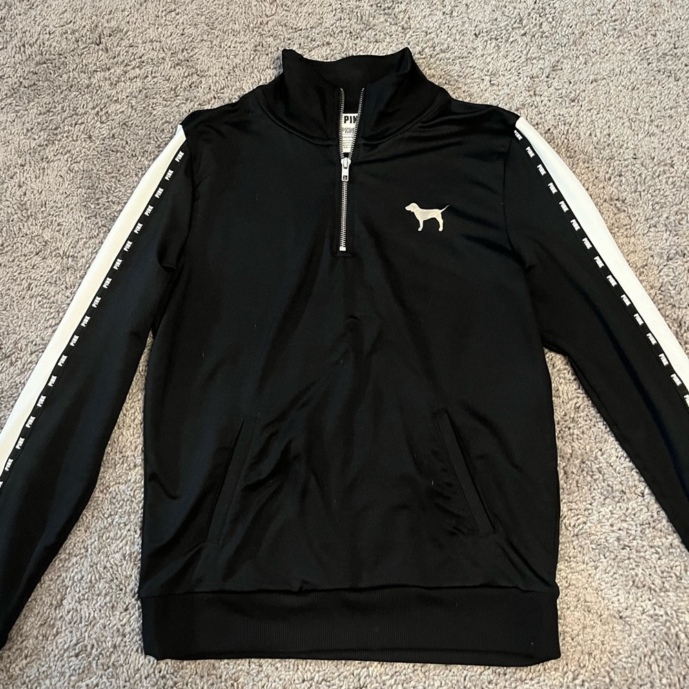 PINK Pullover Long Sleeve Women S Black, White and Rose Gold